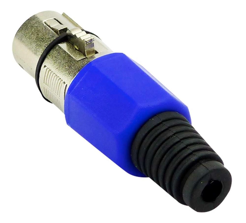 2 CONECTORES XLR CANON REPUESTO CABLE MICROFONO GUITARRA AUX 1 MACHO 1 HEMBRA - 5