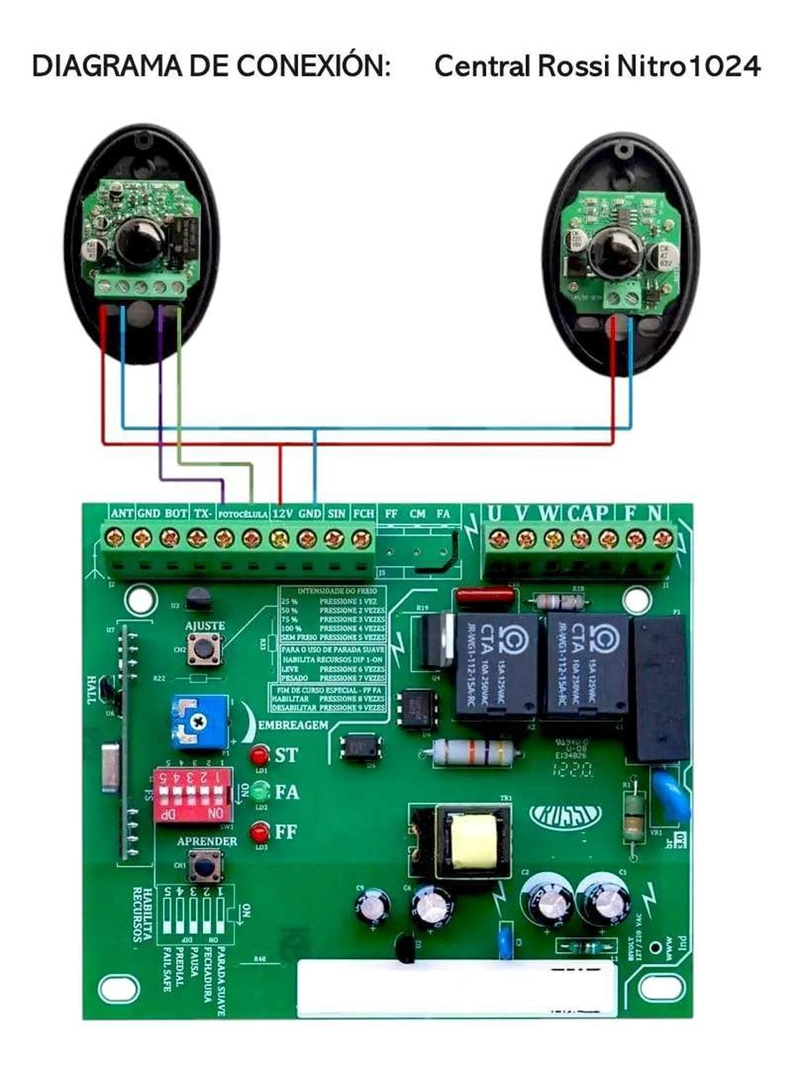 SENSOR DE MOVIMIENTO FOTOCELDA INFRARROJO SEGURIDAD PORTON 5 PINES - 6