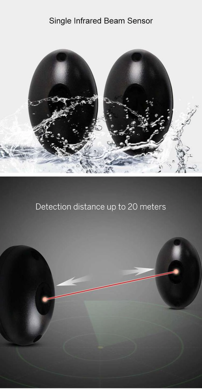 SENSOR DE MOVIMIENTO FOTOCELDA INFRARROJO SEGURIDAD PORTON 5 PINES - 8