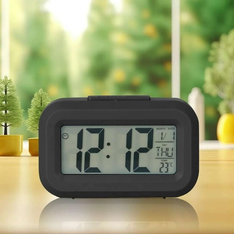 MINI RELOJ DESPERTADOR DIGITAL LUZ LED ALARMA TEMPERATURA A PILAS - 6