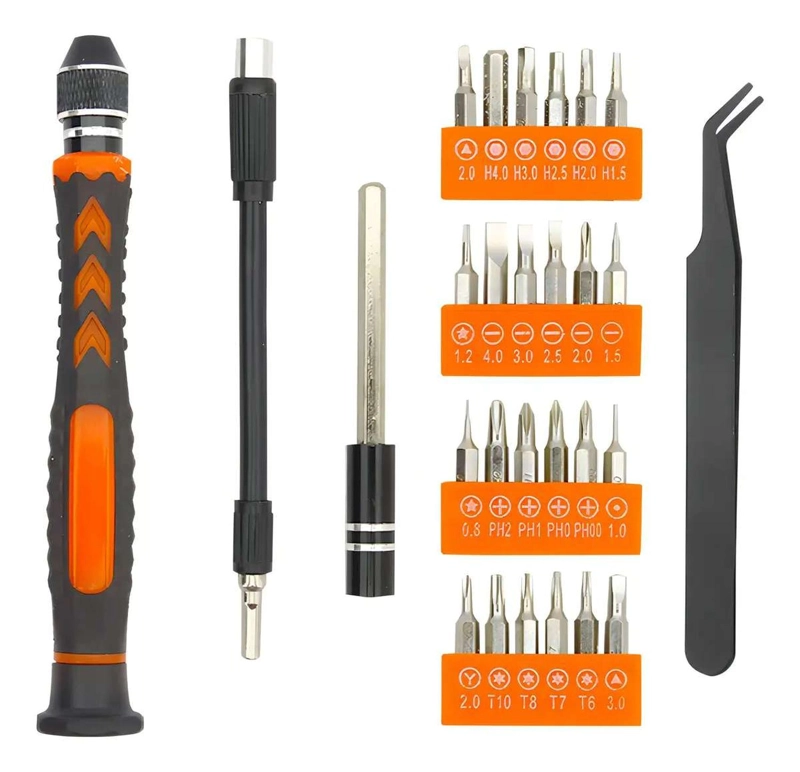 SET DESTORNILLADOR DE PRECISION HERRAMIENTA 28 EN 1 PORTATIL YD1021 - 2
