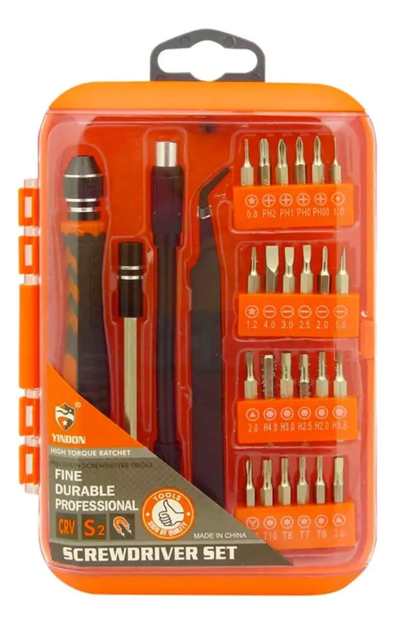 SET DESTORNILLADOR DE PRECISION HERRAMIENTA 28 EN 1 PORTATIL YD1021 - 6