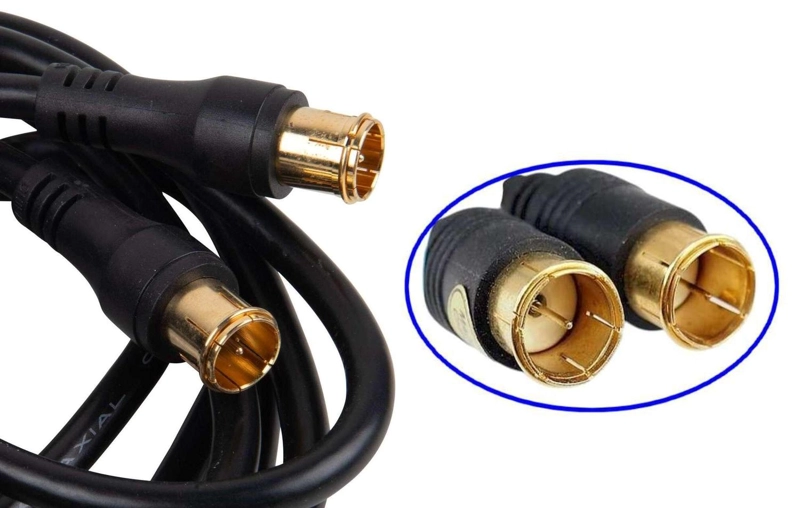 CABLE COAXIAL A PRESION 3 METROS CONECTOR F TV DECODIFICADOR 3 METROS - 2