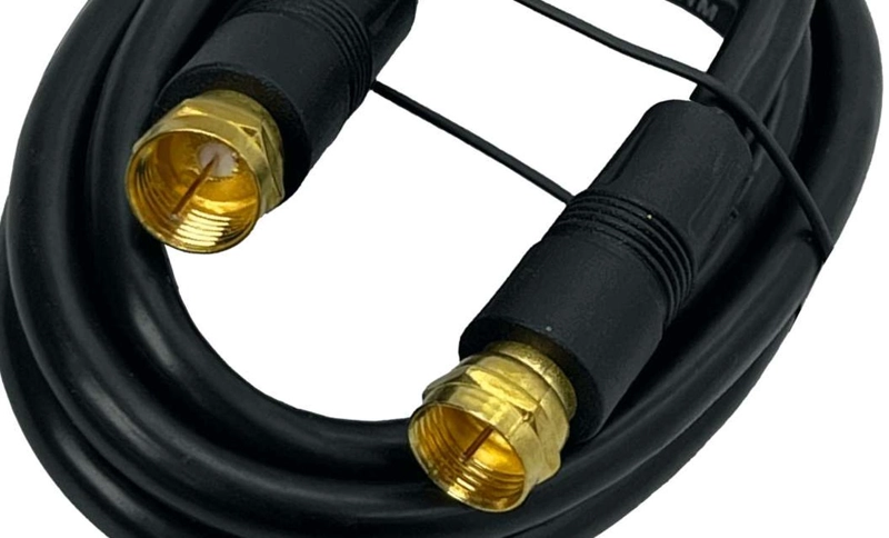 CABLE COAXIAL A PRESION 3 METROS CONECTOR F TV DECODIFICADOR 3 METROS - 3