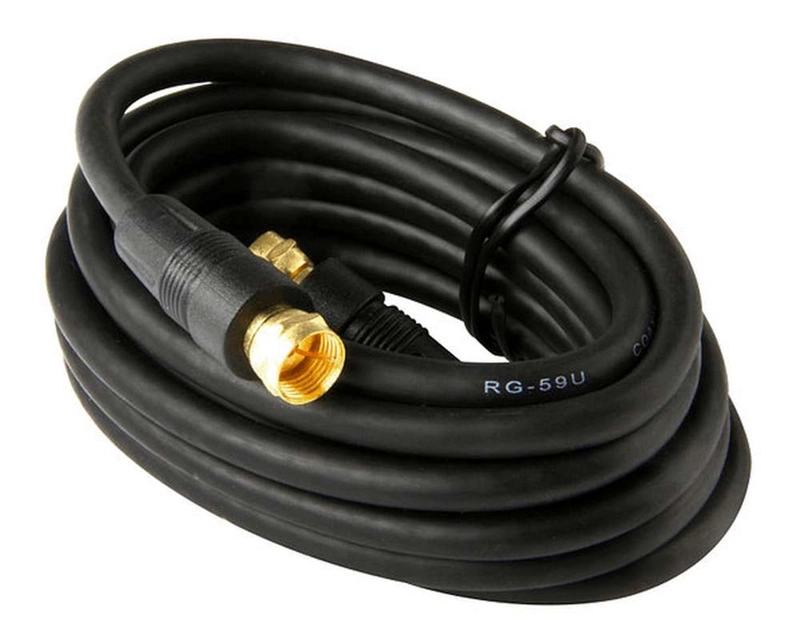CABLE COAXIAL A PRESION 3 METROS CONECTOR F TV DECODIFICADOR 3 METROS - 4