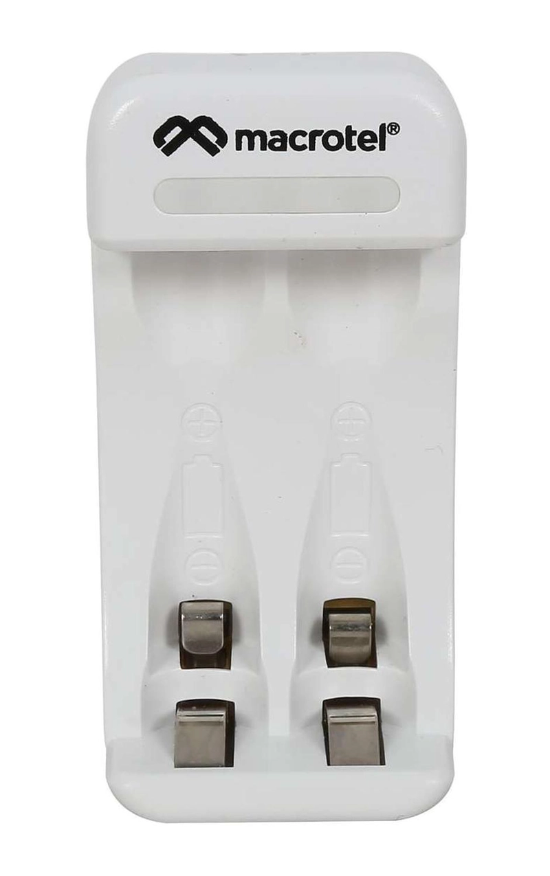 CARGADOR DE PILAS RECARGABLES AAA AA BATERIAS 9V CABLE USB MACROTEL - 2