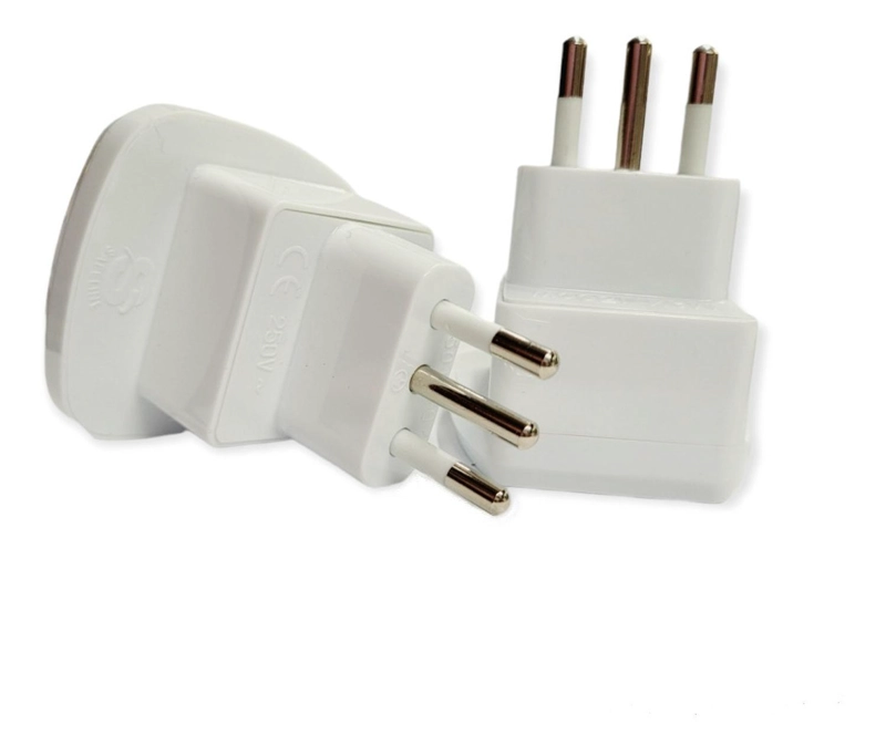 3X ADAPTADOR ENCHUFE AMERICANO A NACIONAL CLAVIJA PLANA EEUU - 3