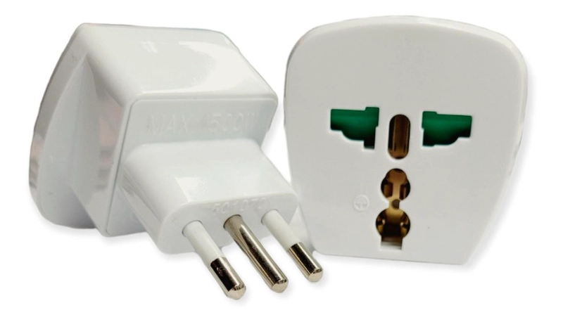 3X ADAPTADOR ENCHUFE AMERICANO A NACIONAL CLAVIJA PLANA EEUU - 4