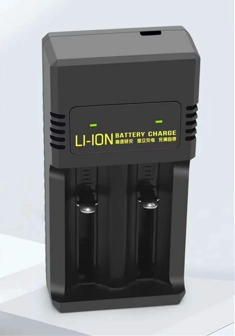 CARGADOR PILA DOBLE BATERIA 18650 14500 RECARGABLE USB MS-5D82H - 3