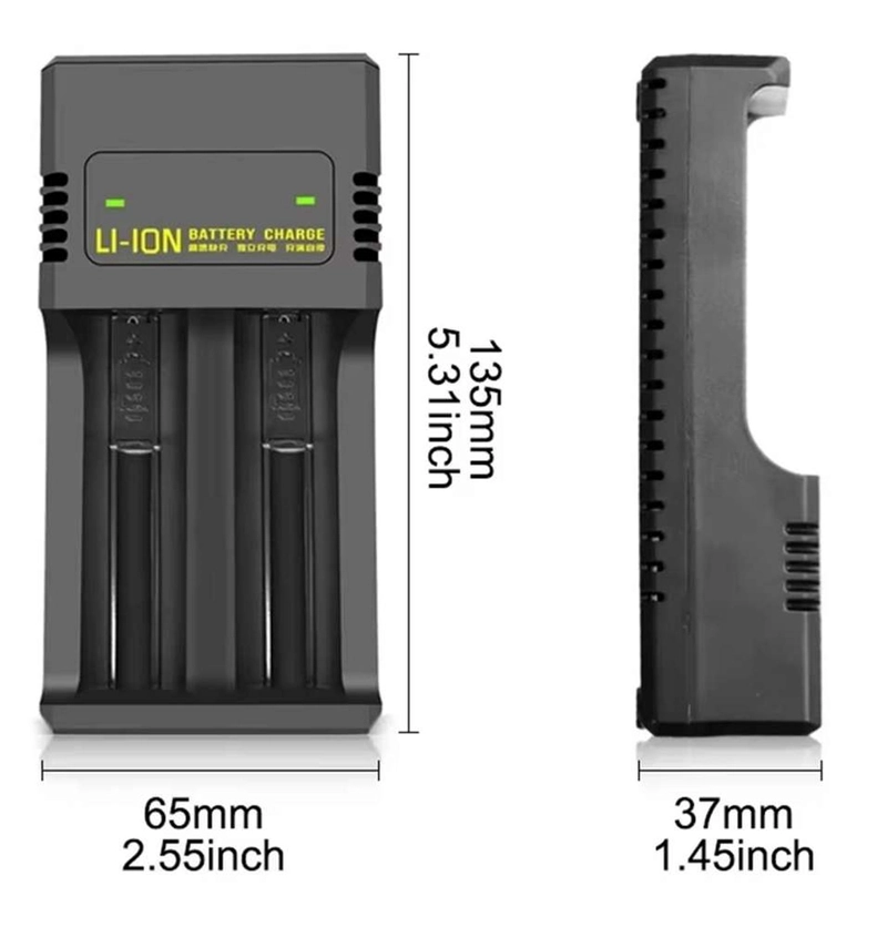 CARGADOR PILA DOBLE BATERIA 18650 14500 RECARGABLE USB MS-5D82H - 6