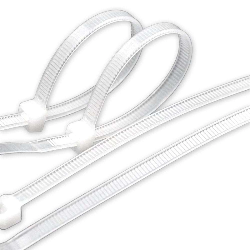 100X AMARRAS PLASTICAS BLANCAS 10 CM PARA CABLES TRILLAJE 10CM BLANCAS - 1