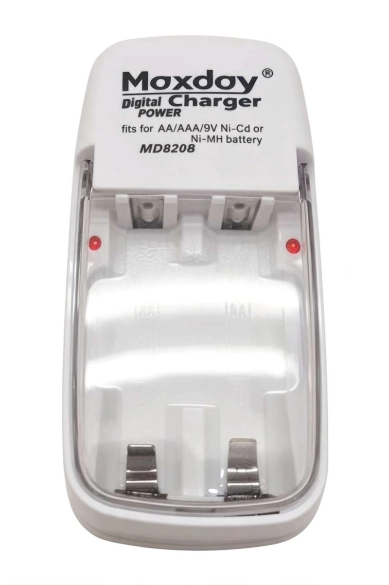 CARGADOR DE PILAS BATERIA RECARGABLES AA AAA 9V MAXDAY MD820B - 1