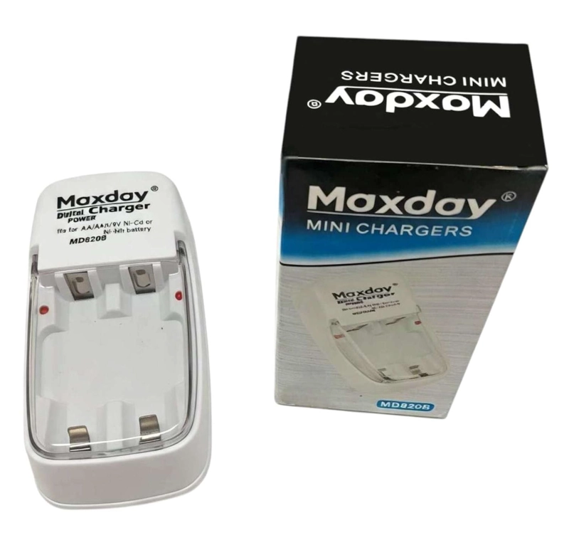 CARGADOR DE PILAS BATERIA RECARGABLES AA AAA 9V MAXDAY MD820B - 4