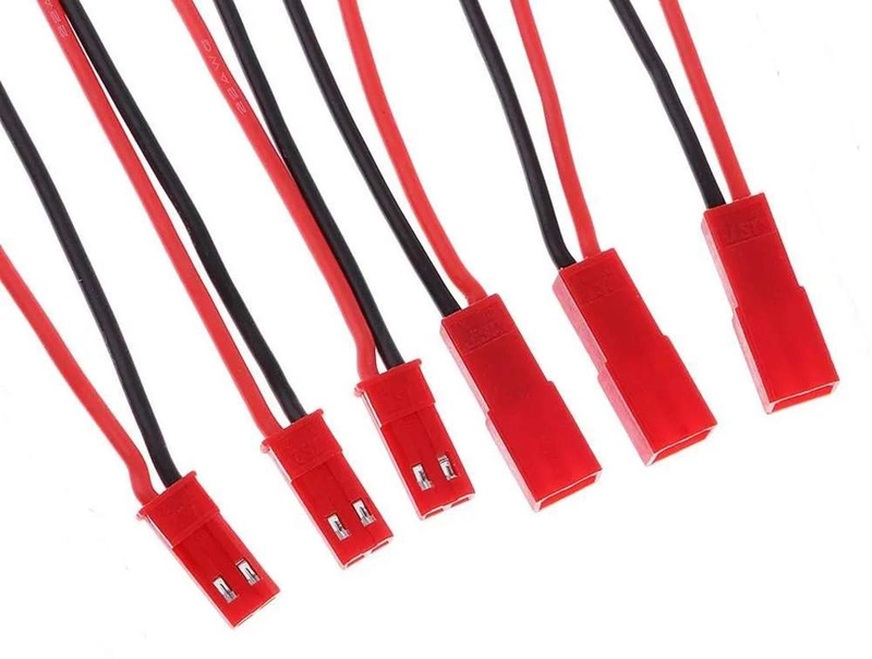3X CABLE CONECTOR JST MACHO HEMBRA 2 PIN TIRA LED BATERIA MULTICOLOR 3X - 1