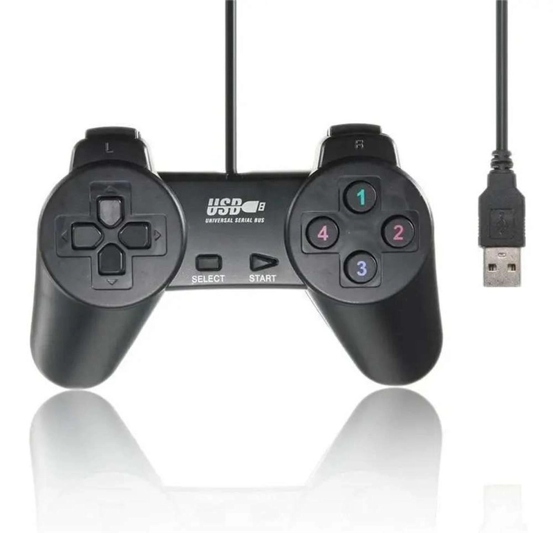 JOYSTICK CONTROL ALAMBRICO PALANCA USB PC MANDO JUEGOS SIMPLE - 1