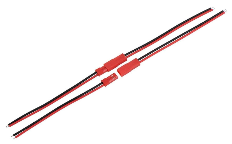 1X CABLE CONECTOR JST MACHO HEMBRA 2 PINES 10CM ADAPTADOR MULTICOLOR 1X - 9