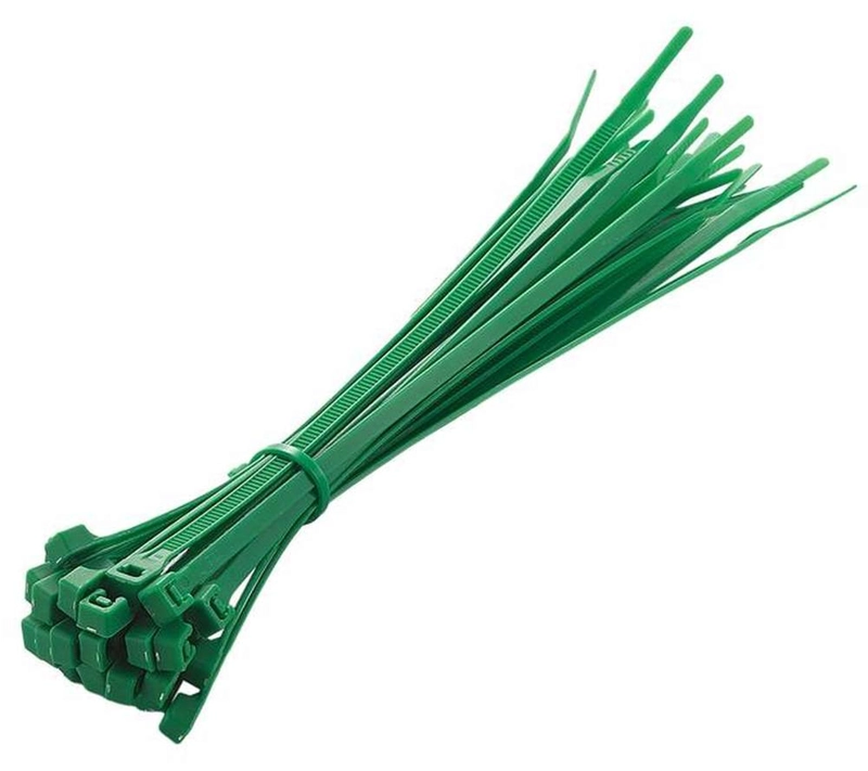 25X AMARRAS PLASTICAS VERDE 20 CM PARA CABLES TRILLAJE 20 CENTIMETROS - 1