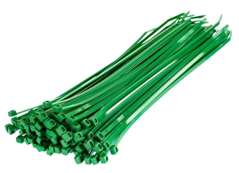 25X AMARRAS PLASTICAS VERDE 20 CM PARA CABLES TRILLAJE 20 CENTIMETROS - 3