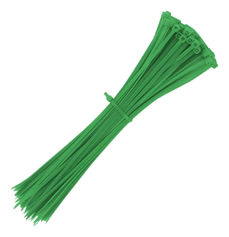 25X AMARRAS PLASTICAS VERDE 20 CM PARA CABLES TRILLAJE 20 CENTIMETROS - 7