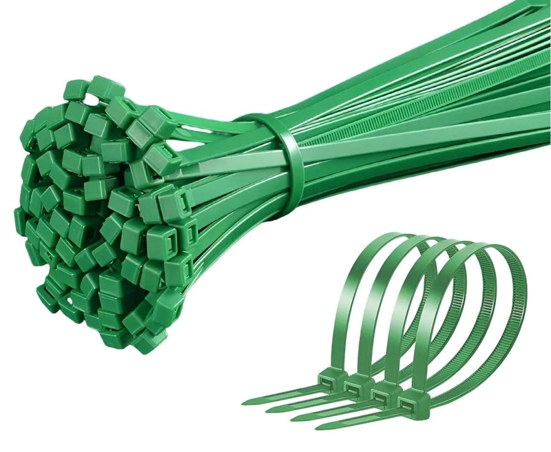 25X AMARRAS PLASTICAS VERDE 20 CM PARA CABLES TRILLAJE 20 CENTIMETROS - 8