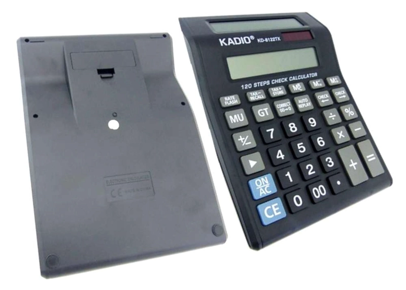 CALCULADORA DOBLE PANTALLA LCD A PILA COMERCIO NEGOCIO OTROS KADIO-8122 - 2