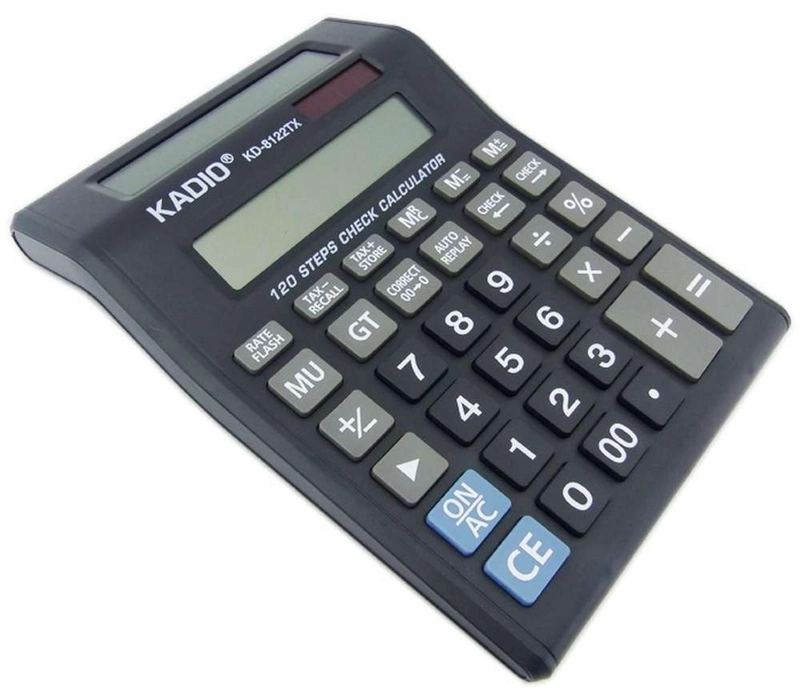 CALCULADORA DOBLE PANTALLA LCD A PILA COMERCIO NEGOCIO OTROS KADIO-8122 - 3