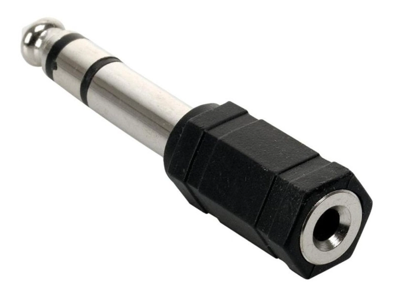 ADAPTADOR DE AUDIO JACK HEMBRA 3.5MM A PLUG MACHO 6.3 MM - 2