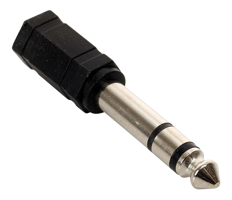 ADAPTADOR DE AUDIO JACK HEMBRA 3.5MM A PLUG MACHO 6.3 MM - 3