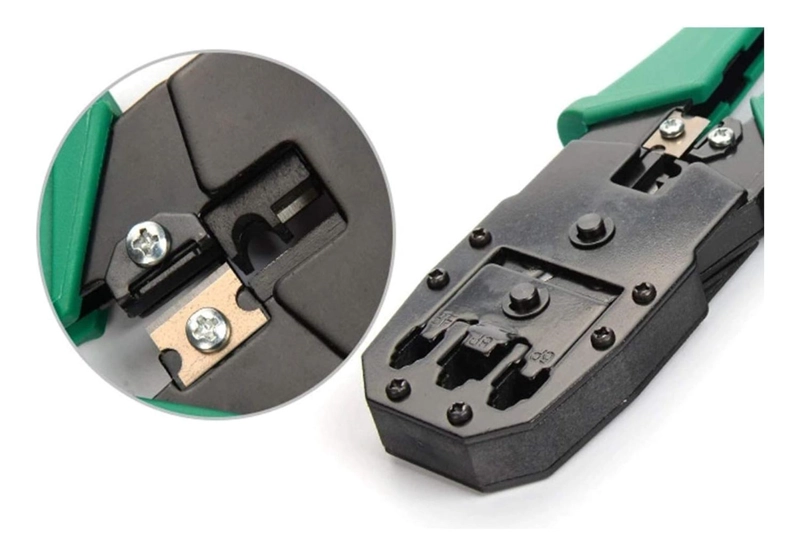 CRIMPEADORA CORTA ARMAR CABLE DE RED TELEFONO RJ45 RJ11 RJ12 - 2