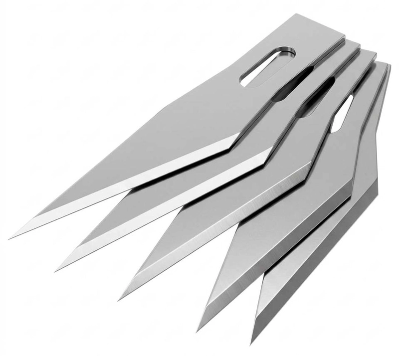 5X HOJA CUCHILLA REPUESTO BISTURI ESCALPELO CUTTER UNIVERSAL - 1