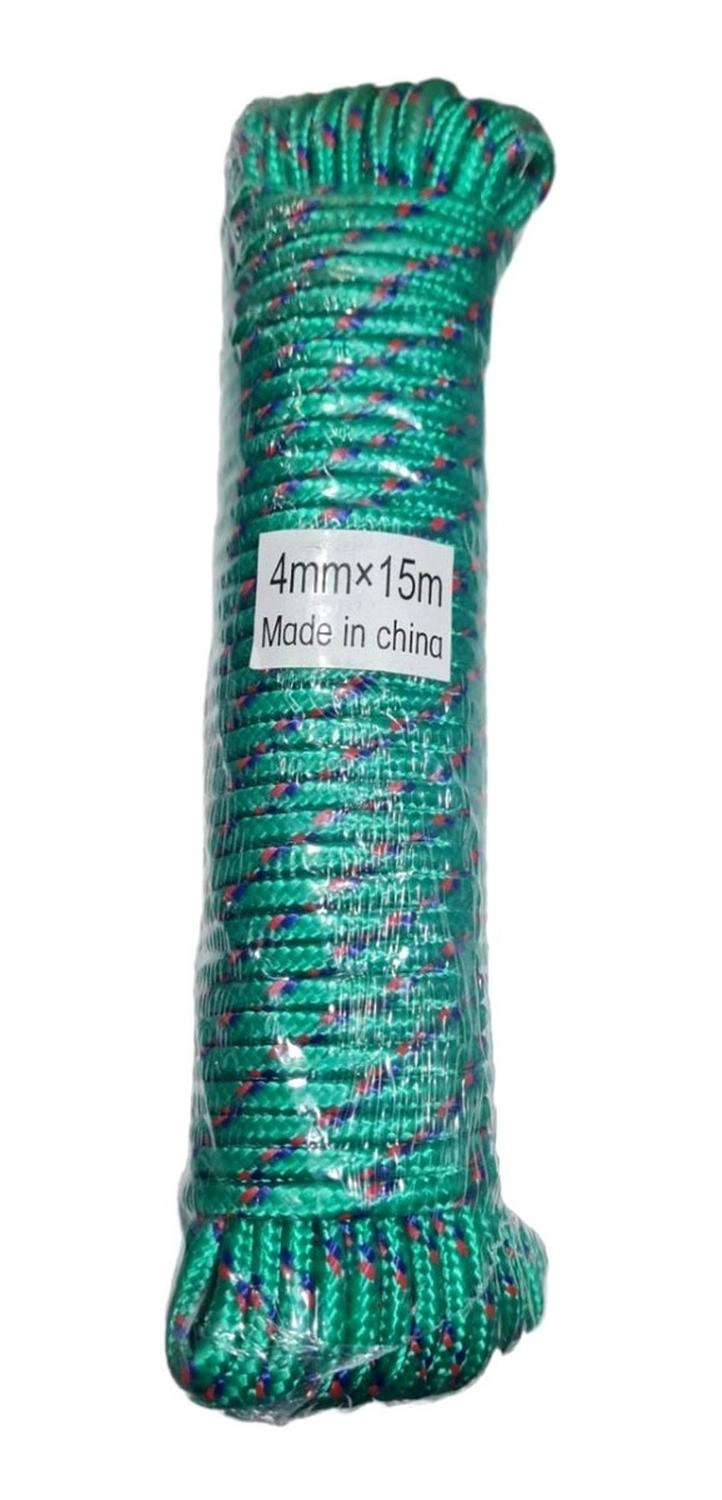 CUERDA SOGA CORDEL AMARRA MULTIPROPOSITO 4MM X 15 METROS - 1