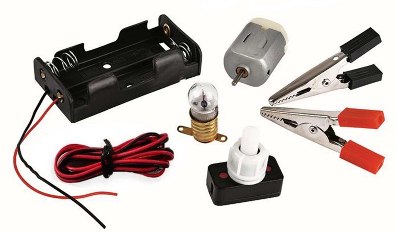 KIT CIRCUITO ELECTRICO ESCOLAR AMPOLLETA PINZAS MOTOR CABLE MY6003 - 3