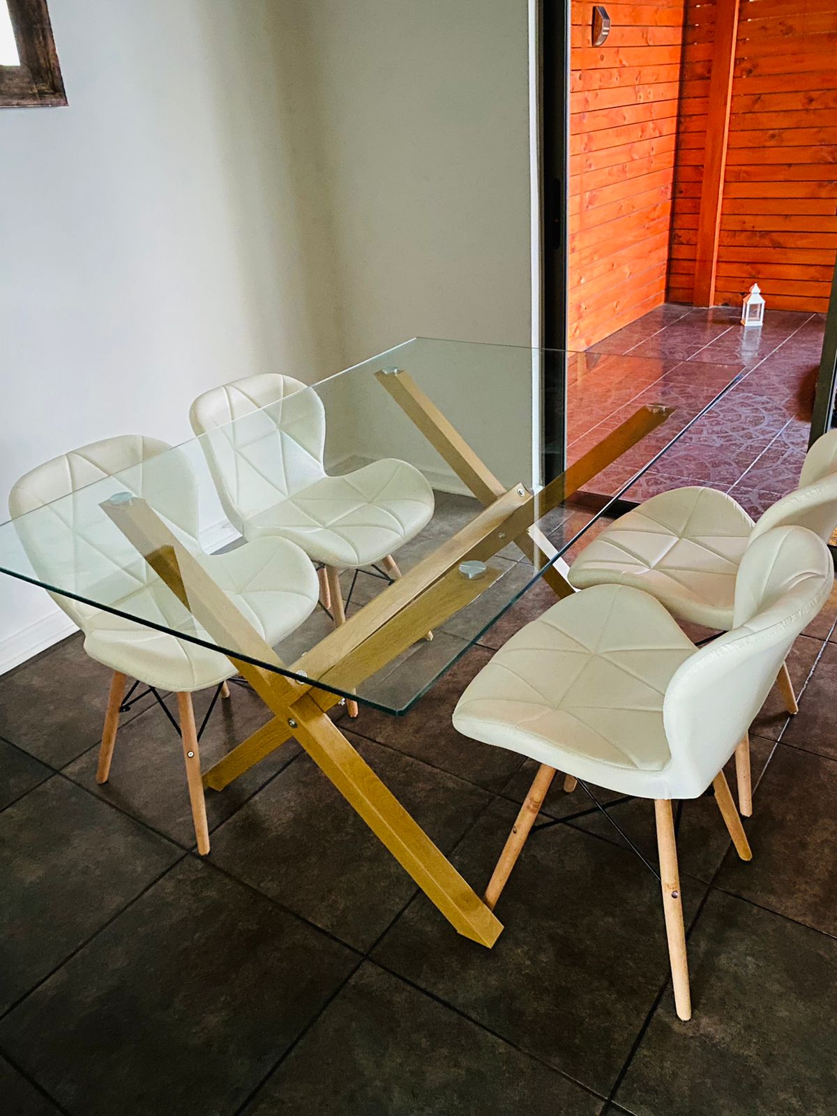 COMEDOR 140X90 CM + 4 RADAR BLANCO - 1