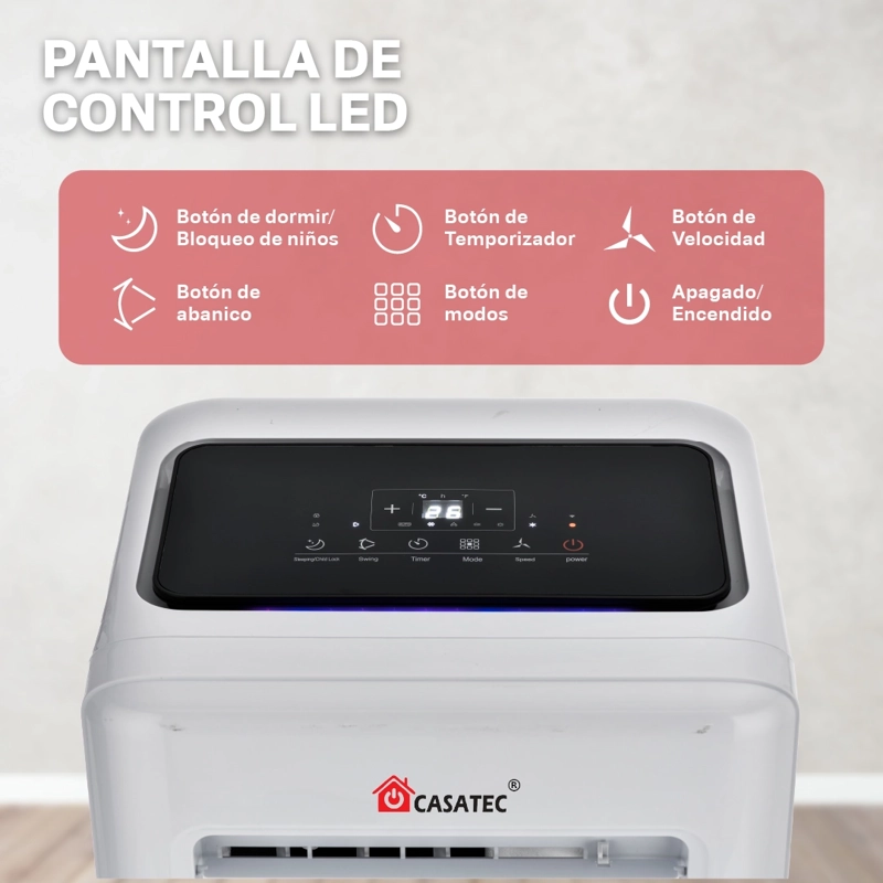 Aire Acondicionado Portátil 9000 BTU WI-FI 4 en 1 ULTRADRY500 - 6