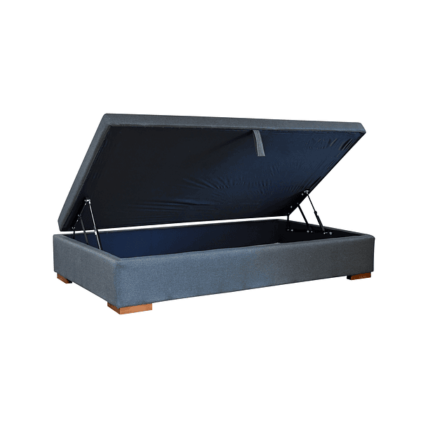 CAMA BLOCCARE BAÚL 1 PLAZA APERTURA LATERAL SOLO BASE SIN COLCHÓN LARGO 190 CM PATA 6.5 CM - 1
