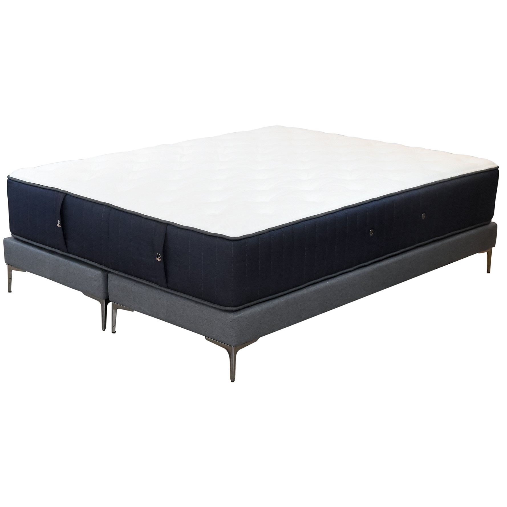 CAMA TRADICIONAL 2 PLAZAS + COLCHON PREMIUM CIC + RESPALDO / LARGO 200 CM / PATAS DE METAL 15 CM - 2