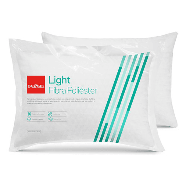 PACK 2 ALMOHADAS ROSEN LIGTH - TAMAÑO KING DE 50 X 90 CM - 1