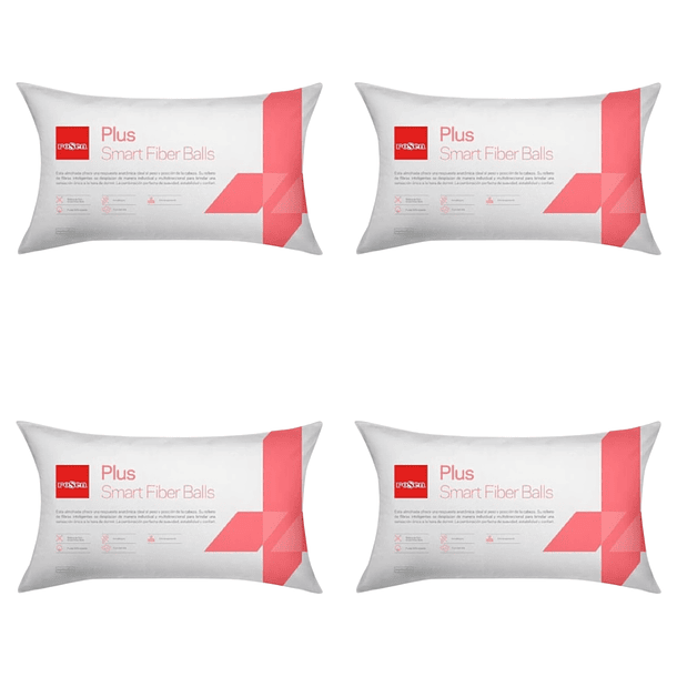 PACK 4 ALMOHADAS ROSEN PLUS KING 50 X 90 CM - 1