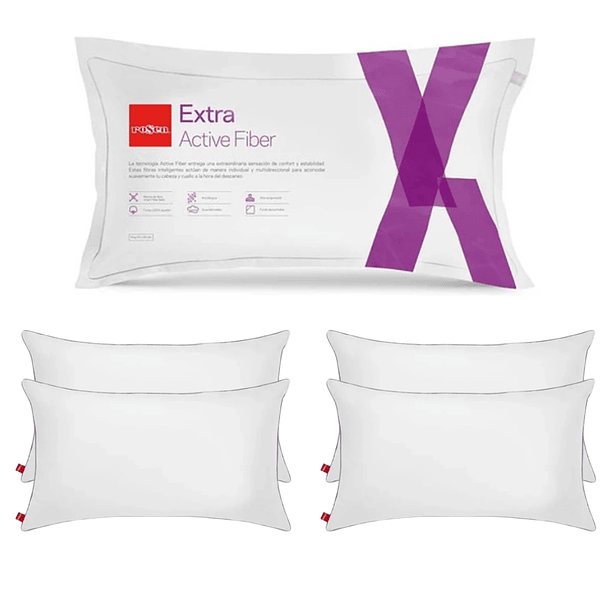 PACK 4 ALMOHADAS EXTRA ACTIVE 50 X 90 - ROSEN - 1
