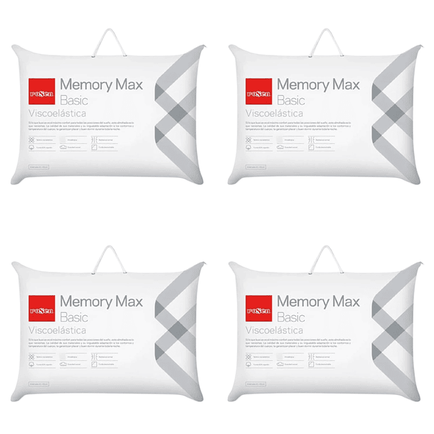 PACK 4 ALMOHADAS VISCOELASTICAS ROSEN MEMORY MAX BASIC 42X62 CM - 1