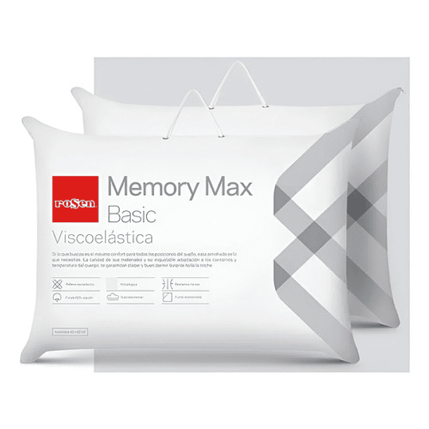 PACK DE 2 ALMOHADAS VISCOELASTICAS ROSEN MEMORY MAX BASIC AMERICANA - 1