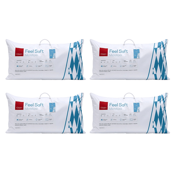 PACK 4 ALMOHADAS SOFT MICROFIBRA 50 X 90 - ROSEN - 1