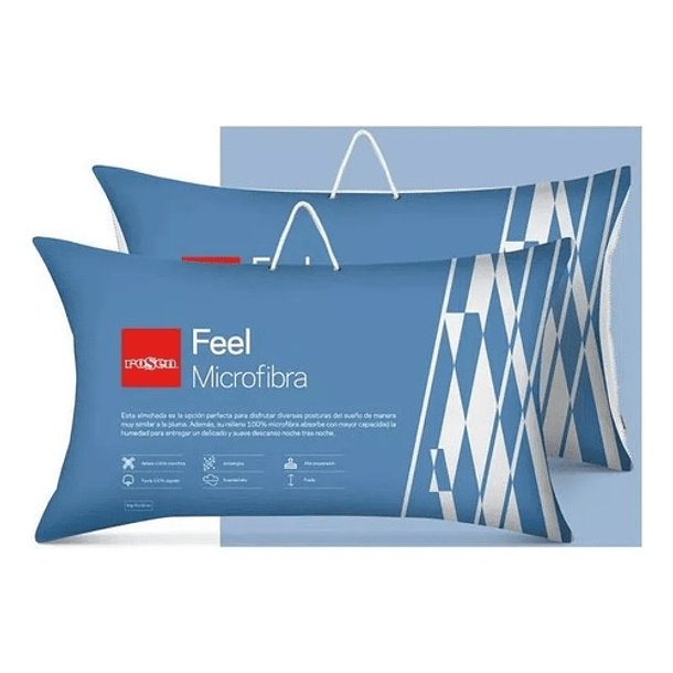 PACK 2 ALMOHADAS FEEL MICROFIBRA KING 50 X 90 CM - ROSEN - 1