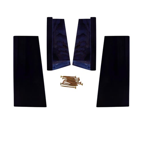 KIT 4 PATAS UNIVERSALES PARA CAMA EUROPEA - EN COLOR NEGRO 19.5 CM - 1