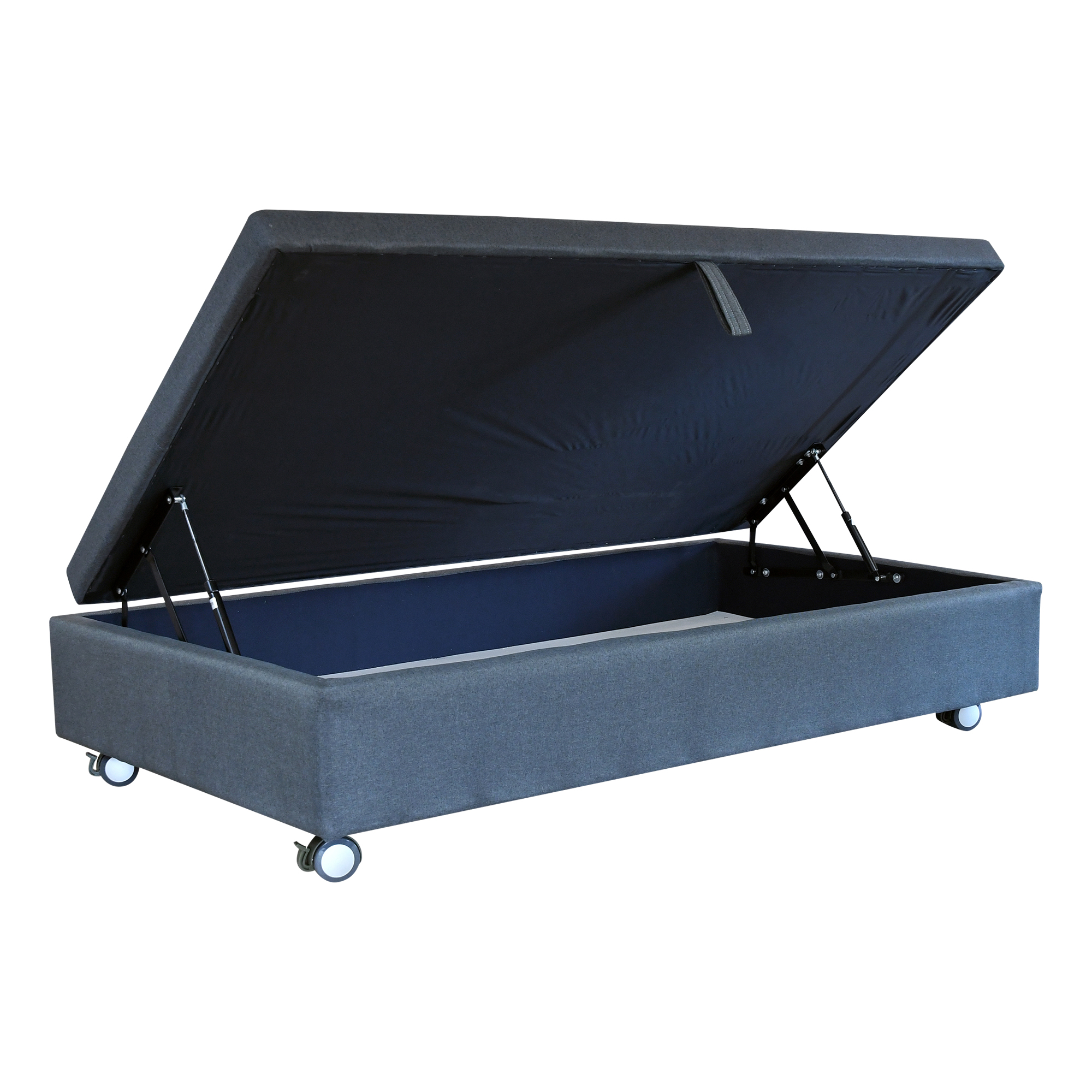 BASE DE CAMA BAUL 1.5 PLAZA LARGO 200 CM CON RUEDA LOGO - 2