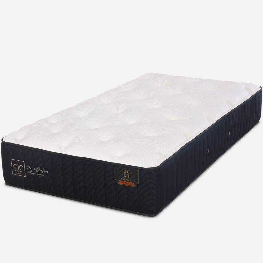 CAMA BAÚL GRIS 1,5 PLAZA L190 + COLCHÓN CIC PREMIUM + PATAS DE 11 CM - 2