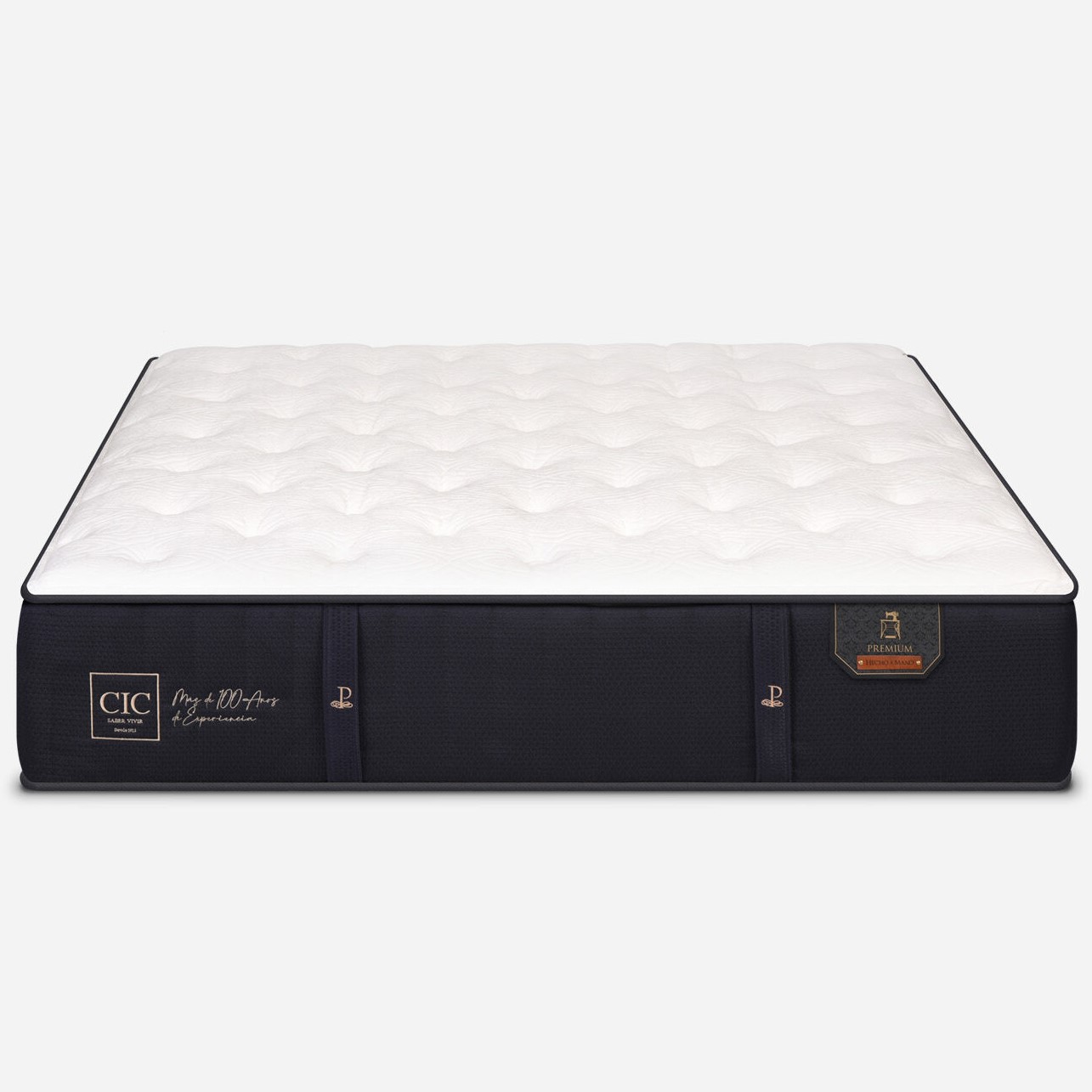 CAMA BAÚL GRIS 2 PLAZAS DIVIDIDA L190 + COLCHÓN CIC PREMIUM + RUEDAS LOGO - 5