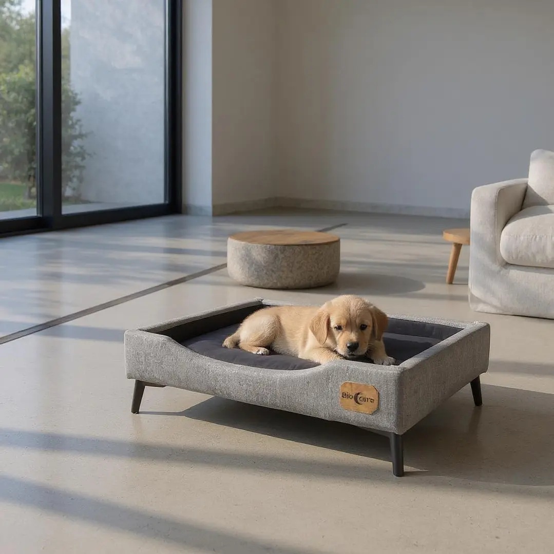 CAMA DE MASCOTAS - TALLA S (55X40 CM) / PATA METALICA 12 CM - 1