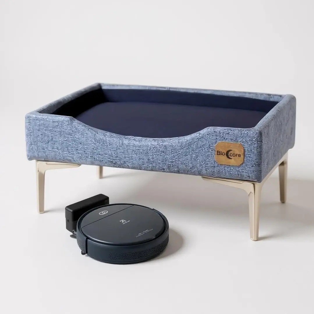 CAMA DE MASCOTAS - TALLA M EXTRA (50X75 CM) / PATA CROMADA 15 CM - 2