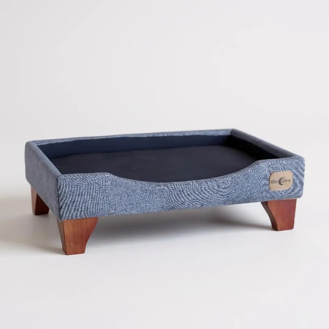 CAMA DE MASCOTAS - TALLA L EXTRA (90X70 CM) / PATAS DE MADERA 11 CM - 3